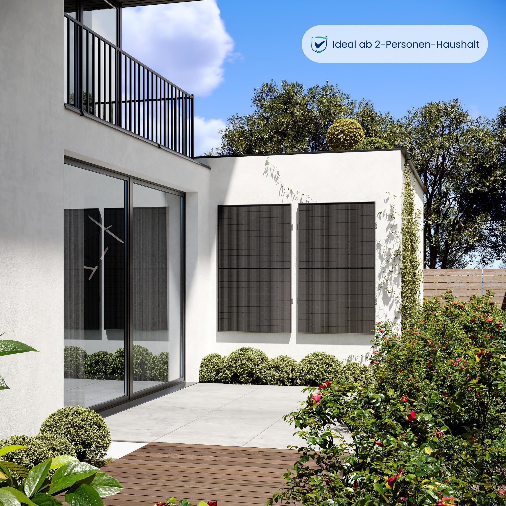 Premium Refurbished Balkonkraftwerk (870W, Basic, Schwarz)