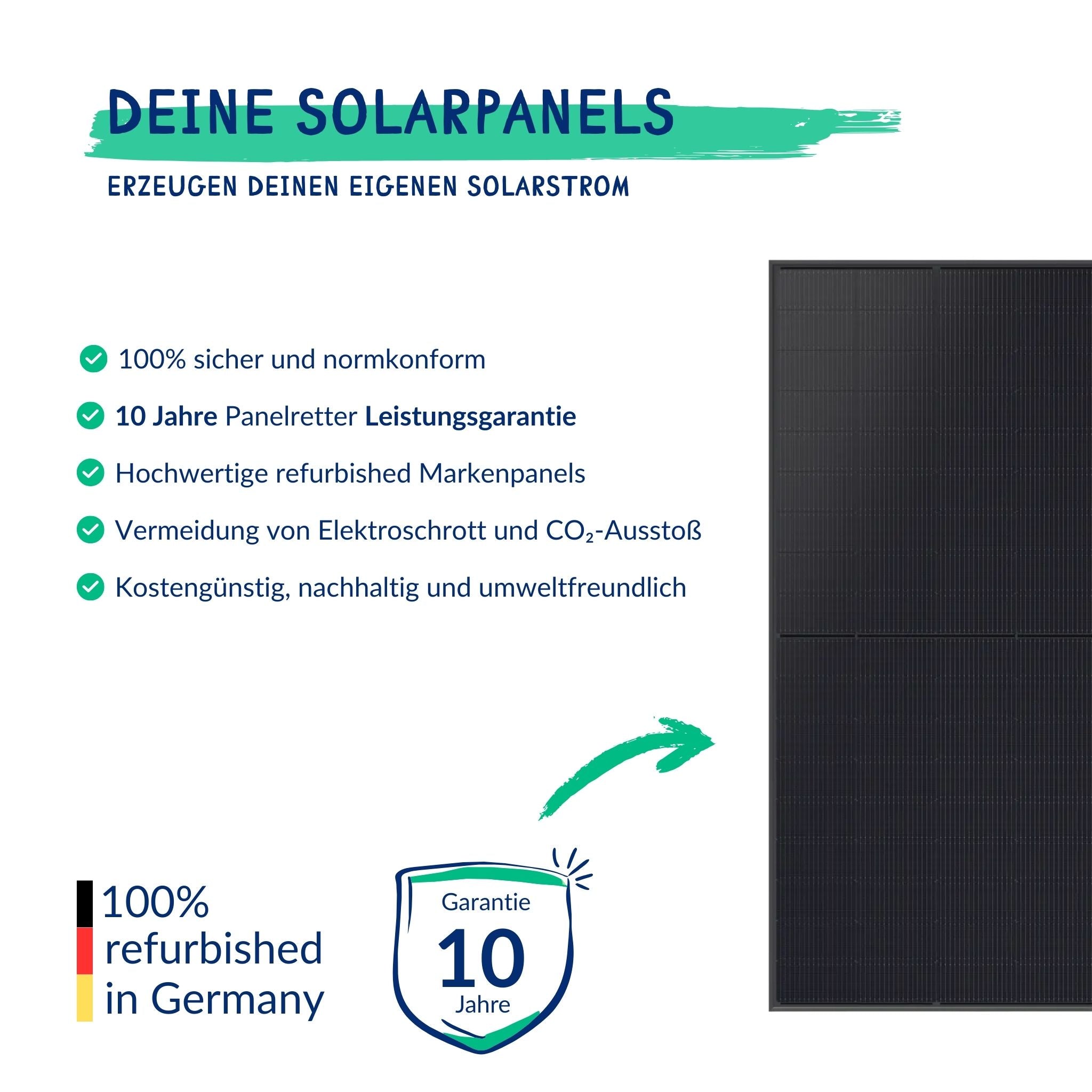 Premium Refurbished Balkonkraftwerk (1215W, Basic, Schwarz)