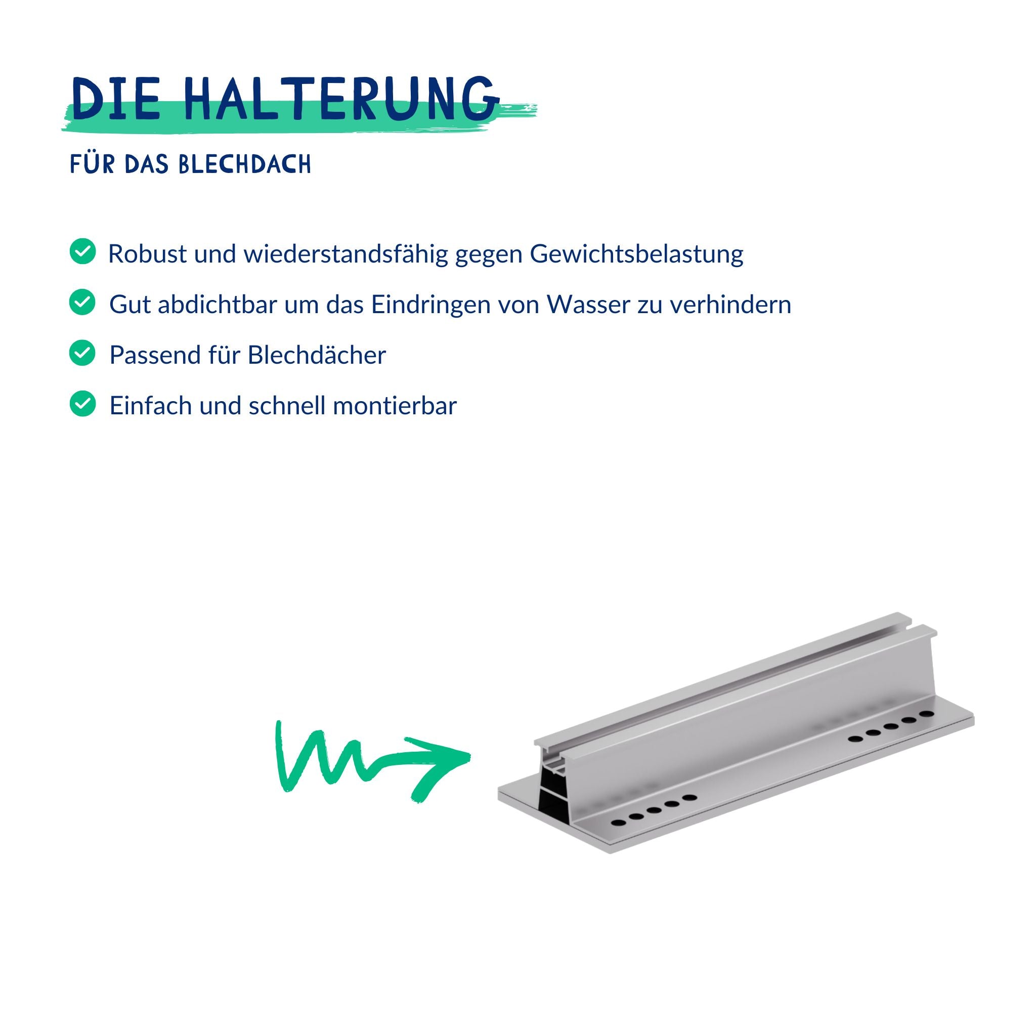 Premium Refurbished Balkonkraftwerk mit Speicher (810W, Blechdach, Schwarz)