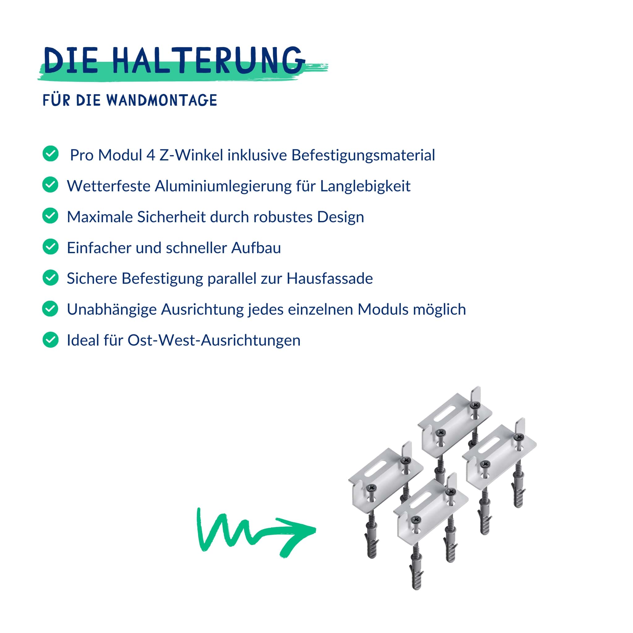 Premium Refurbished Balkonkraftwerk mit Anker-Speicher (1740W, Wand, Schwarz)