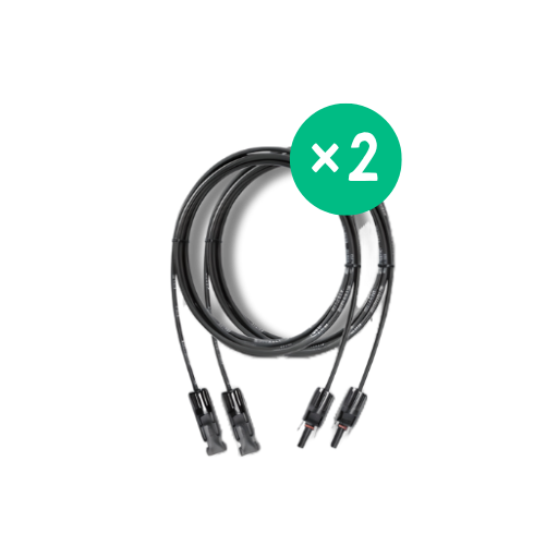 2x 1m DC-Kabel Paar