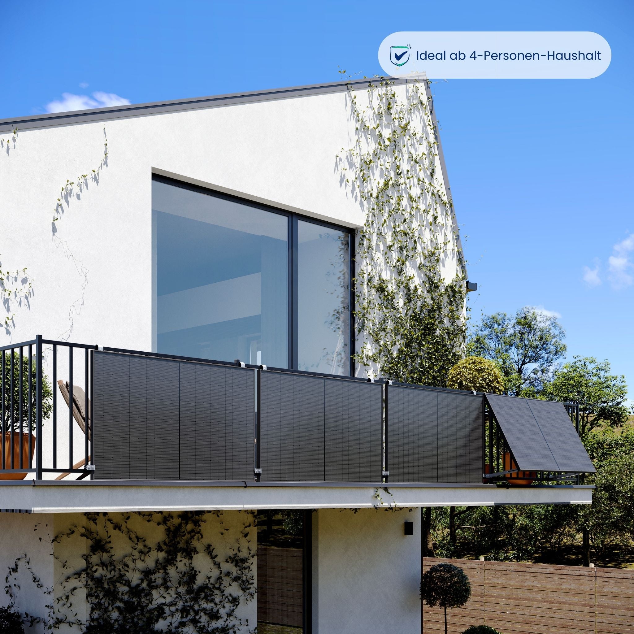 Premium Refurbished Balkonkraftwerk (1620W, Balkon, Schwarz)