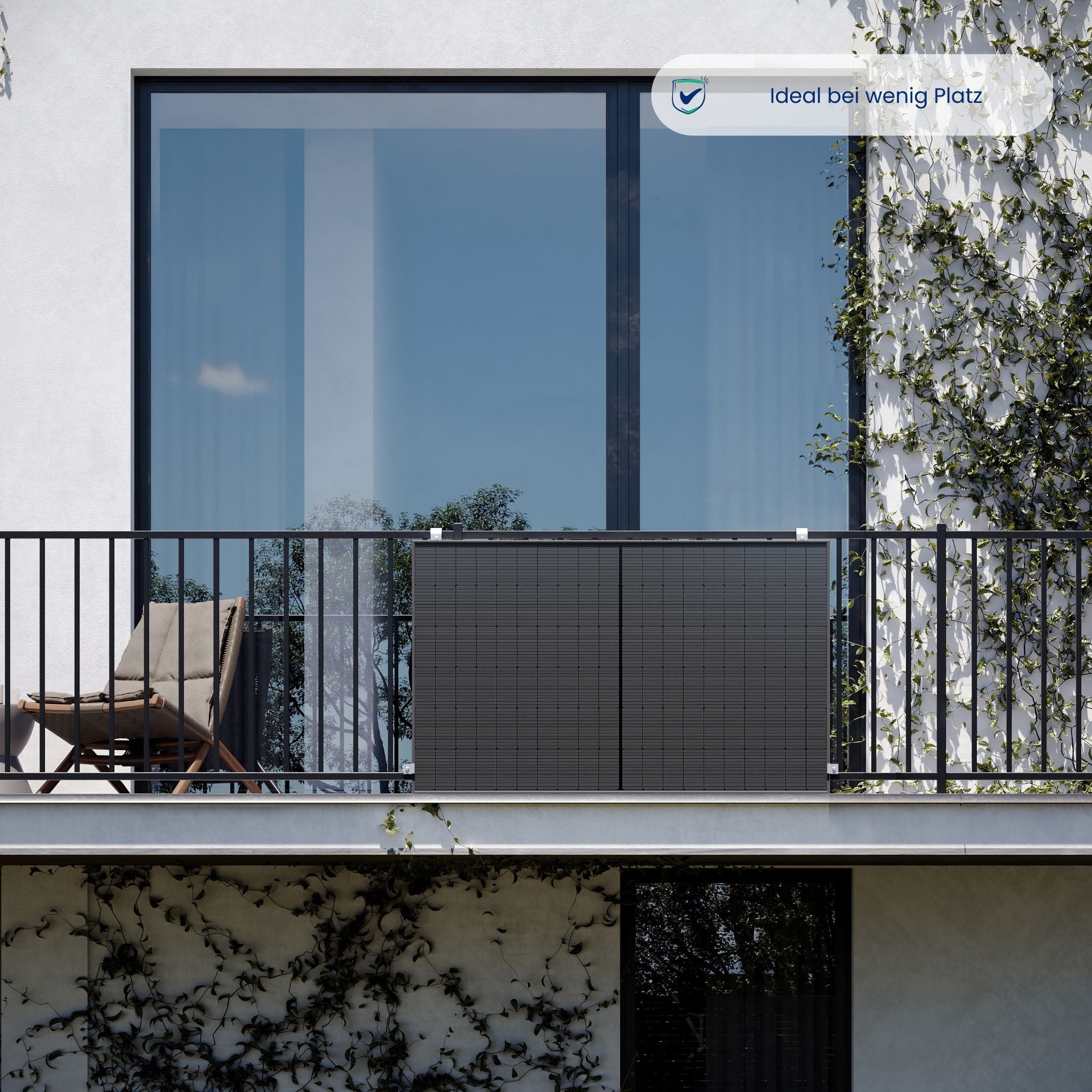 Premium Refurbished Balkonkraftwerk (405W, Balkon, Schwarz)