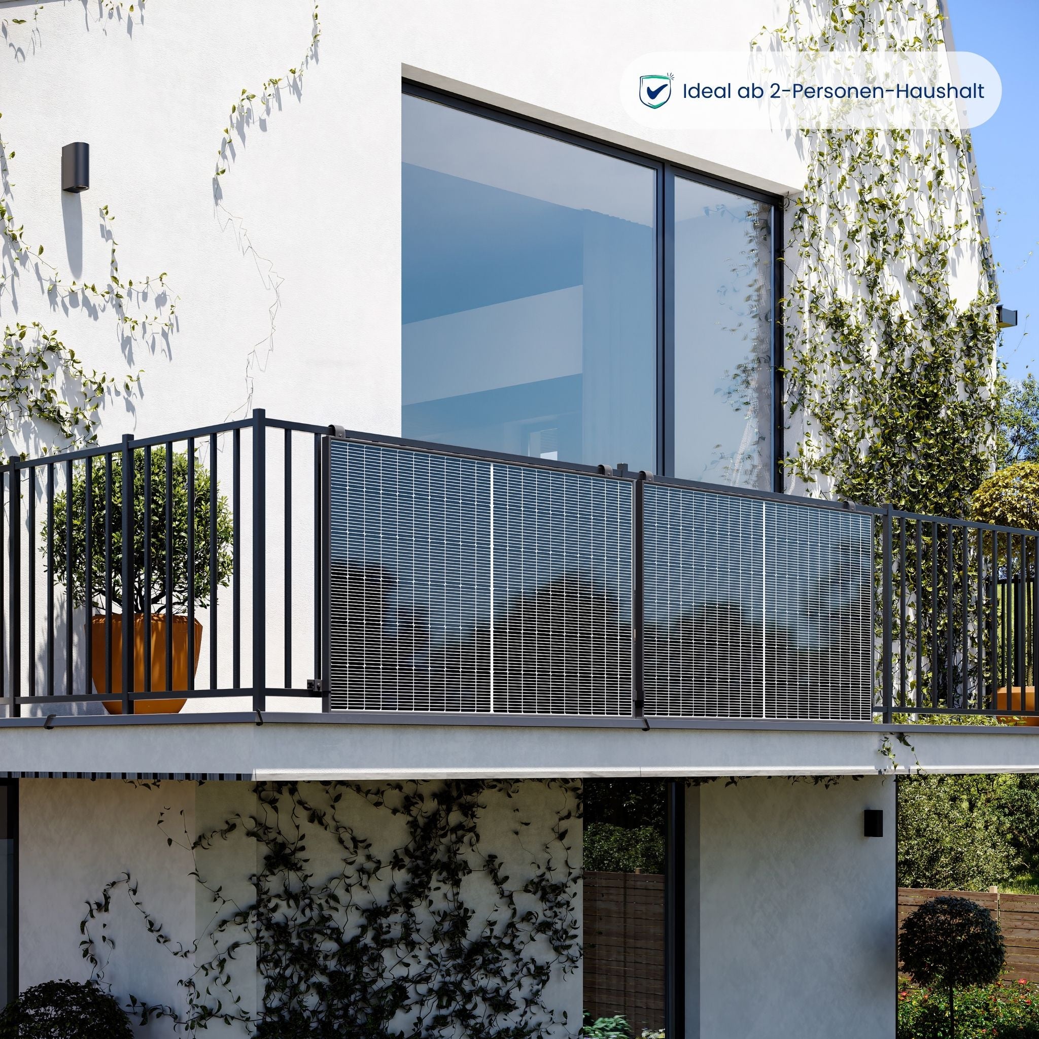 Premium Refurbished Balkonkraftwerk (810W, Balkon, Schwarz)