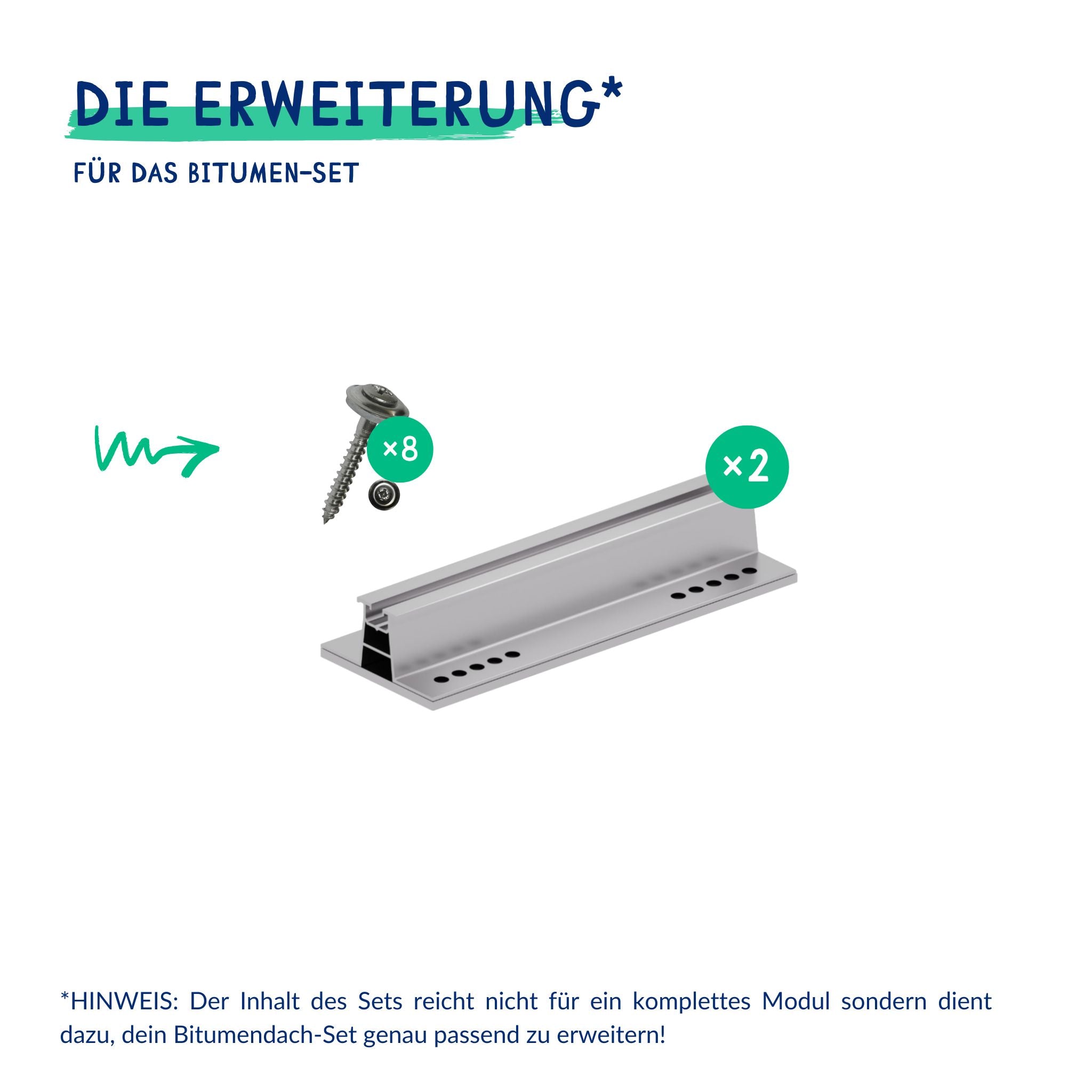 Trapez-Schienen-Erweiterung (Bitumen)