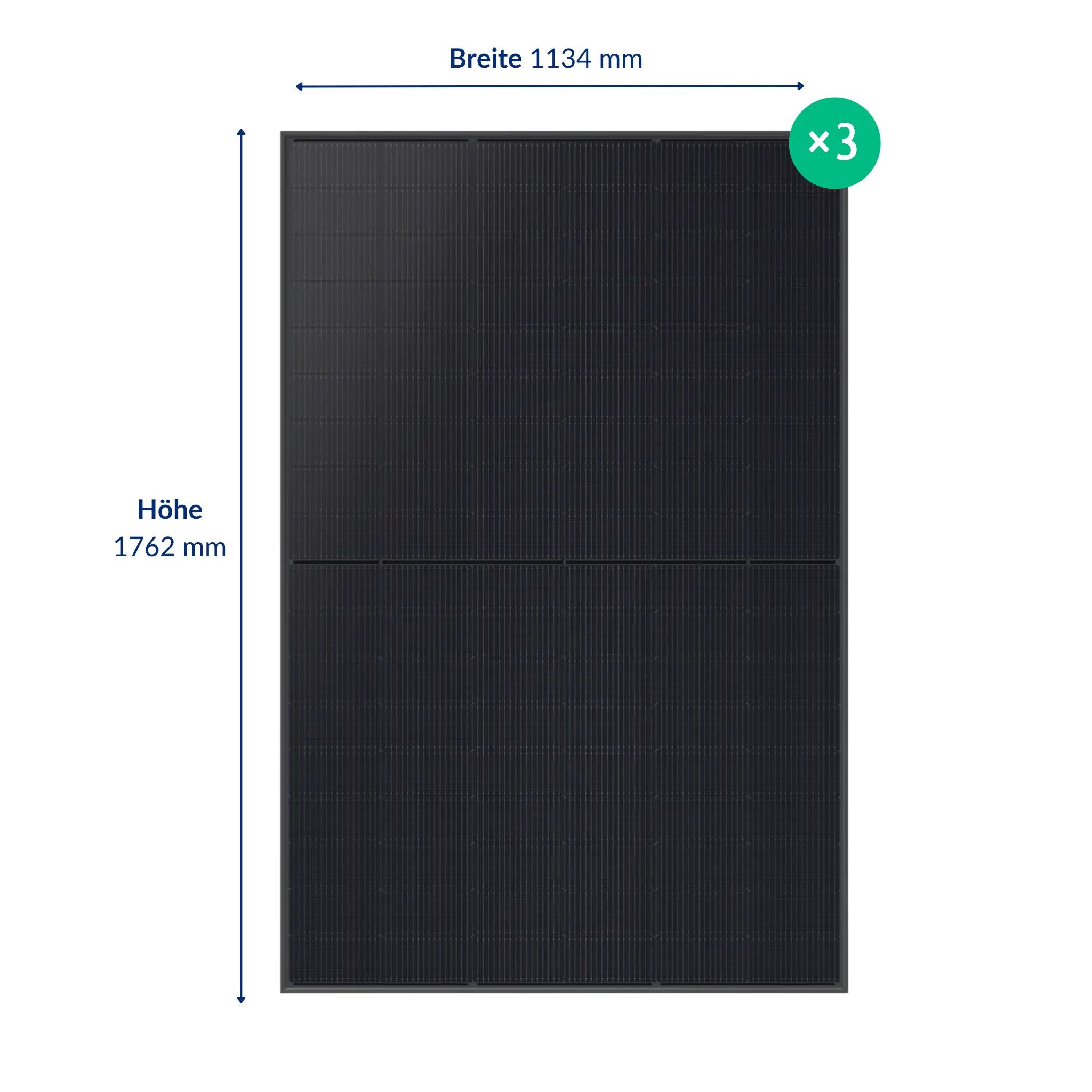 Premium Refurbished Balkonkraftwerk (1215W, Basic, Schwarz)