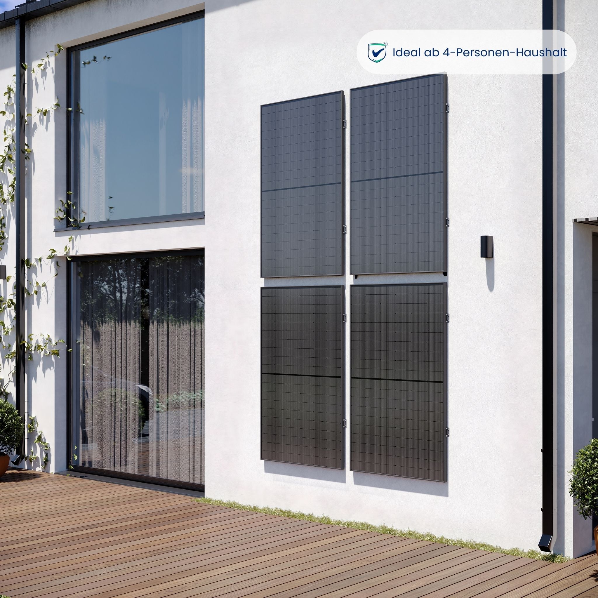 Premium Refurbished Balkonkraftwerk (1620W, Wand, Schwarz)