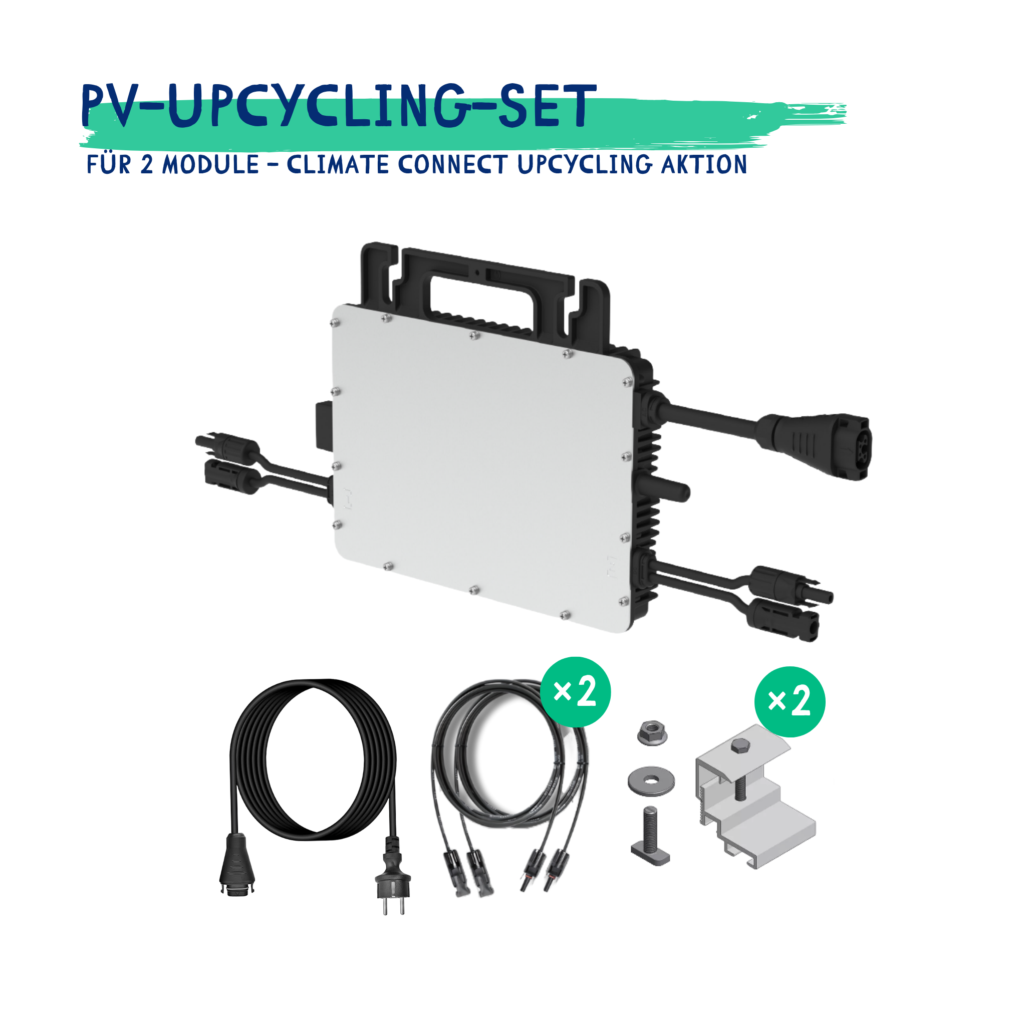 PV-Upcycling Set für 2 Module - Climate Connect Aktion